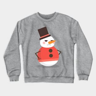 Cute Snowman Design Crewneck Sweatshirt